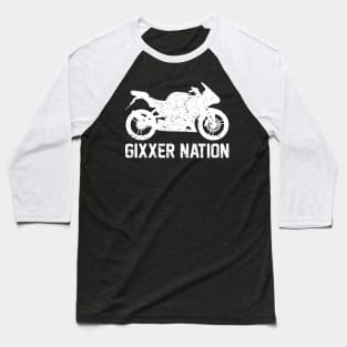 Gixxer Nation Sport Bike Racing Baseball T-Shirt